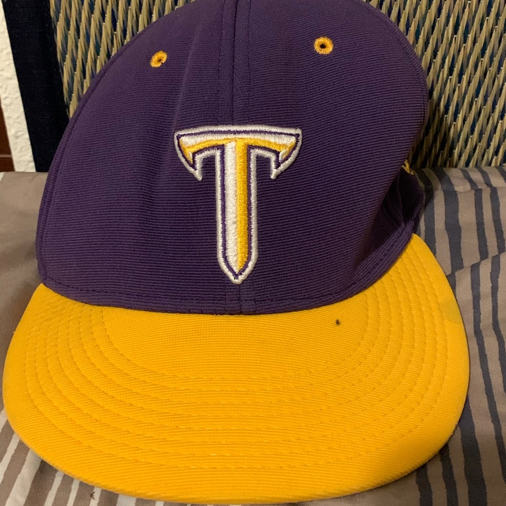 Purple and Gold high school baseball Cap